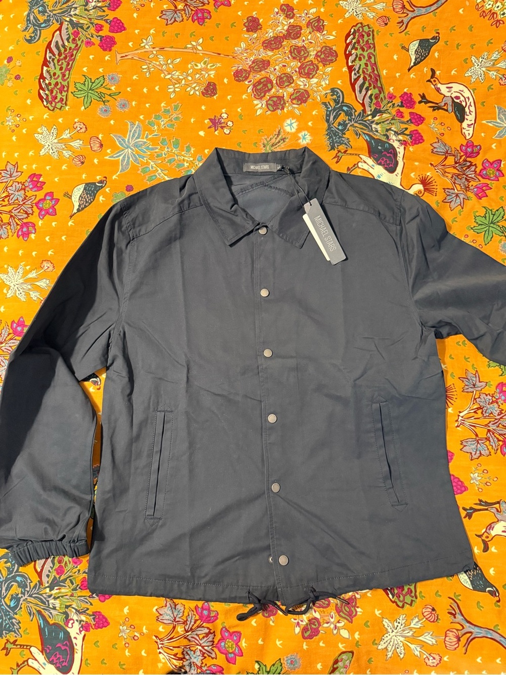 Michael Stars Men's Navy Windbreaker Coach Jacket